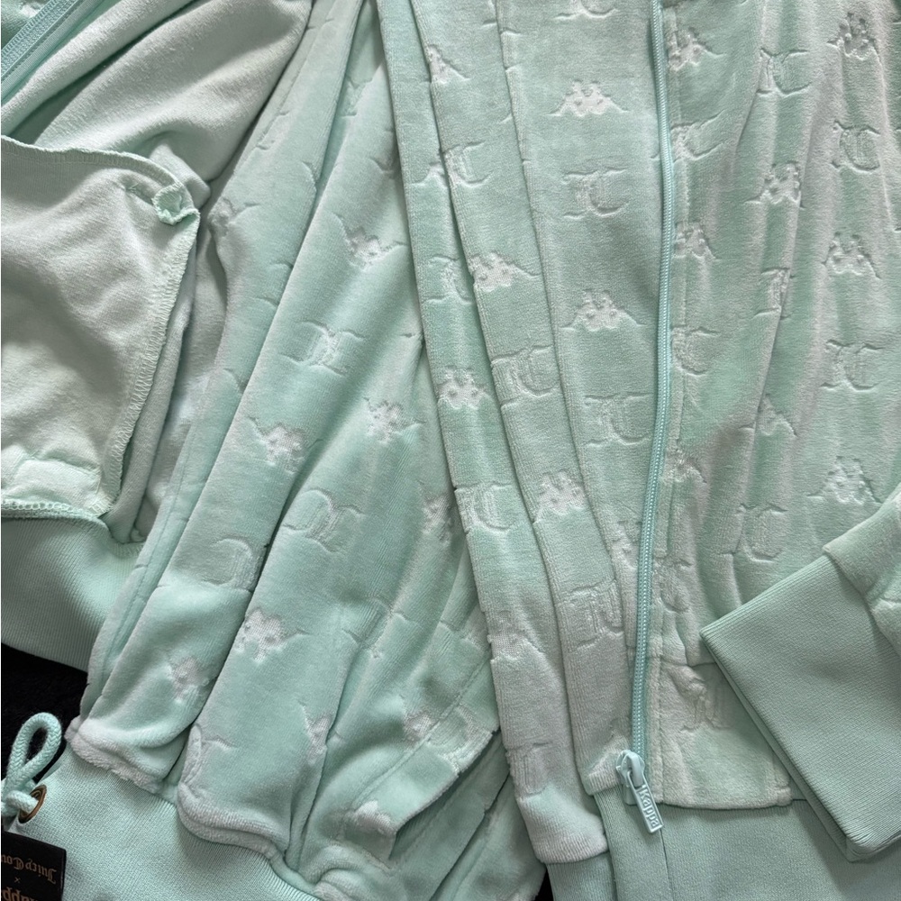Kappa x Juicy Couture Mint Green zip up & pants - Picture 5 of 6